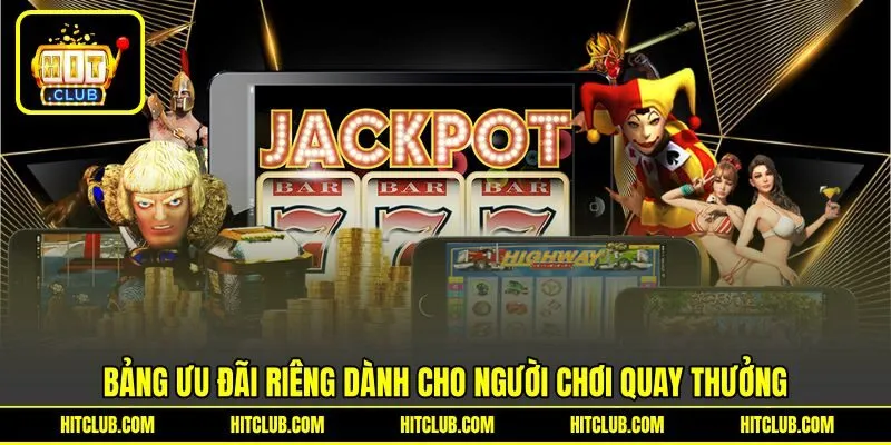 Bảng ưu đãi riêng dành cho người chơi quay hũ