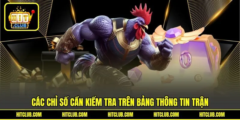 Các chỉ số cần kiểm tra trên bảng thông tin trận Các chỉ số cần kiểm tra trên bảng thông tin trận