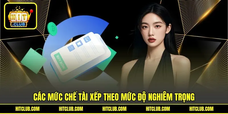 Các mức chế tài xếp theo mức độ nghiêm trọng Các mức chế tài xếp theo mức độ nghiêm trọng