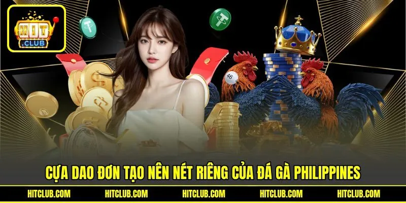 Cựa dao đơn tạo nên nét riêng của đá gà philippines